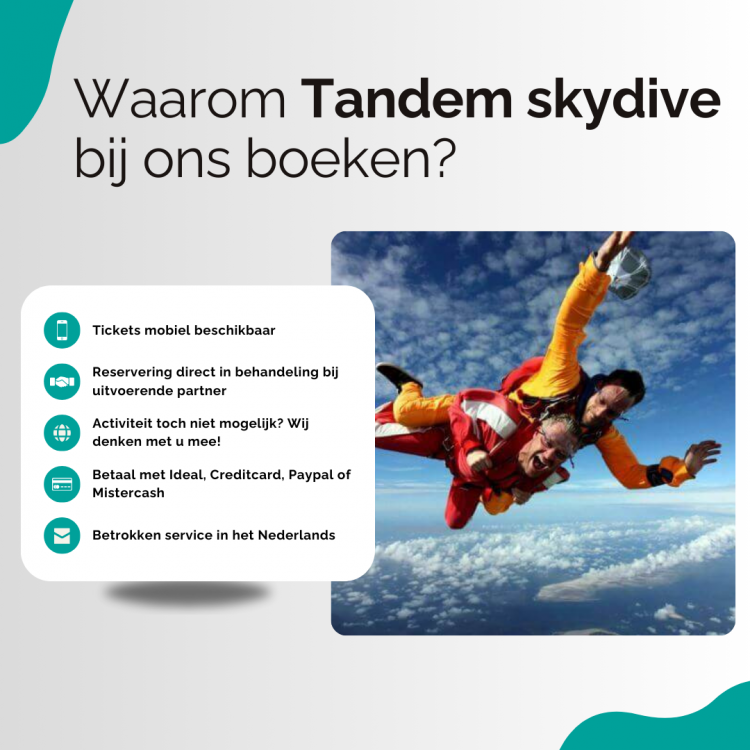 Waarom tandym skydive bij ons boeken?