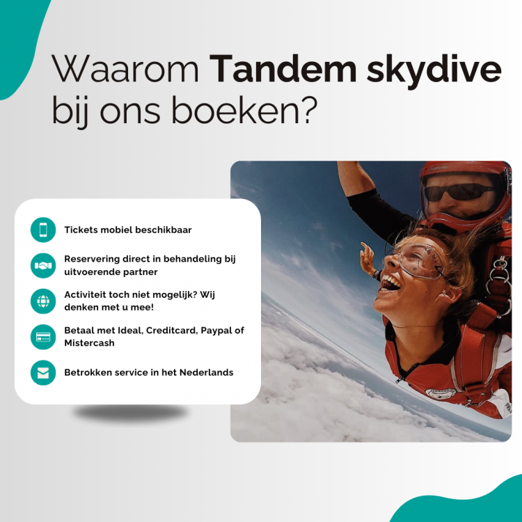 Voordelen tandem skydive boeken