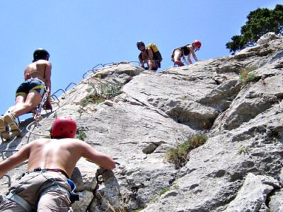 1 dag via ferrata en dry canyon Sierra de Guara Pyreneeën