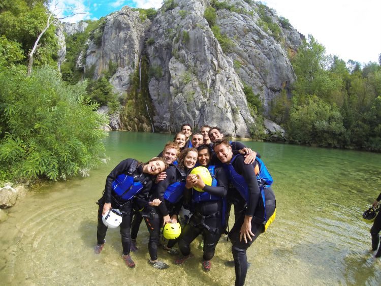 Advanced canyoning Cetina rivier - Zadvarje bij Omiš Kroatië
