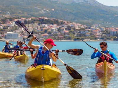 Zee en rivier kajakken Split Kroatië