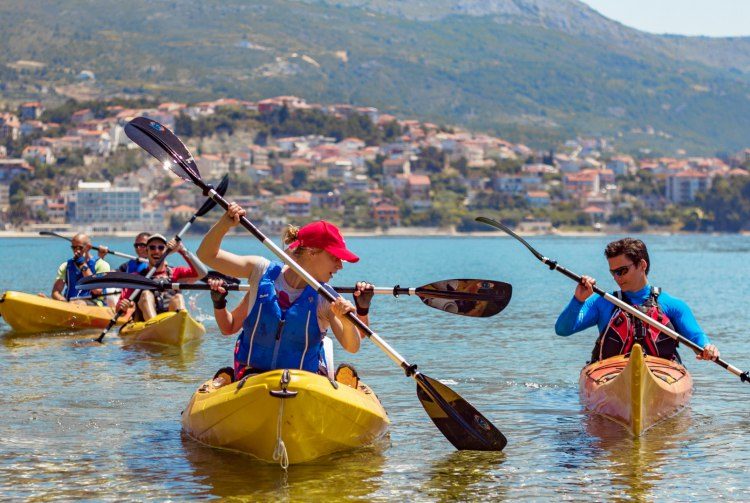Zee en rivier kajakken Split Kroatië