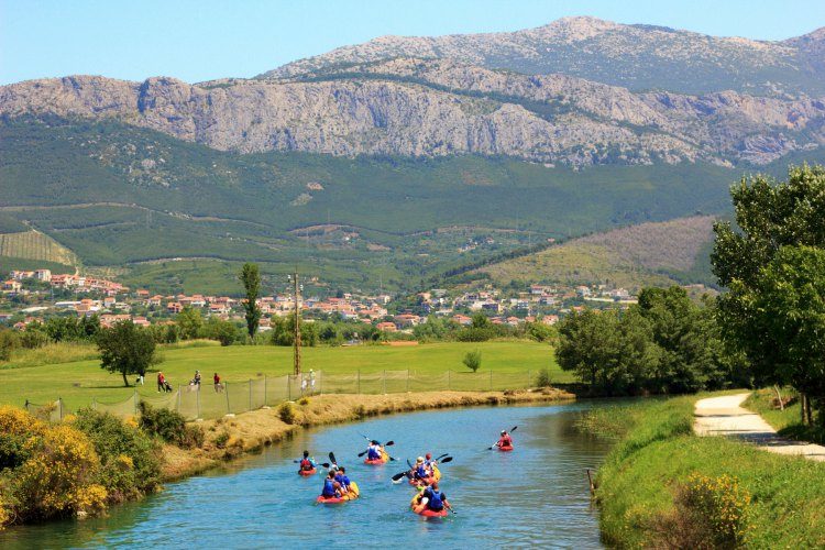 Zee en rivier kajakken Split Kroatië