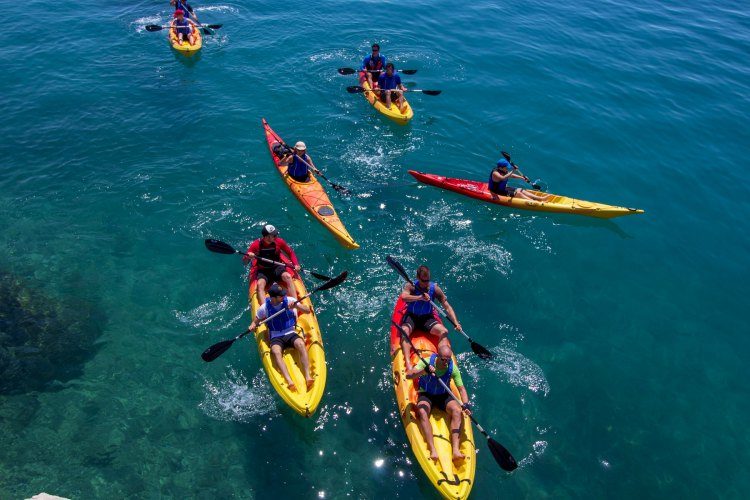 Zee en rivier kajakken Split Kroatië