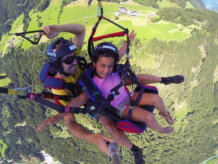 Paragliden tandemvlucht Mayrhofen Oostenrijk