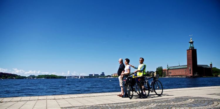 Stadsfietstocht met gids door Stockholm