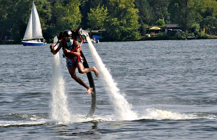 Flyboarden in Praag