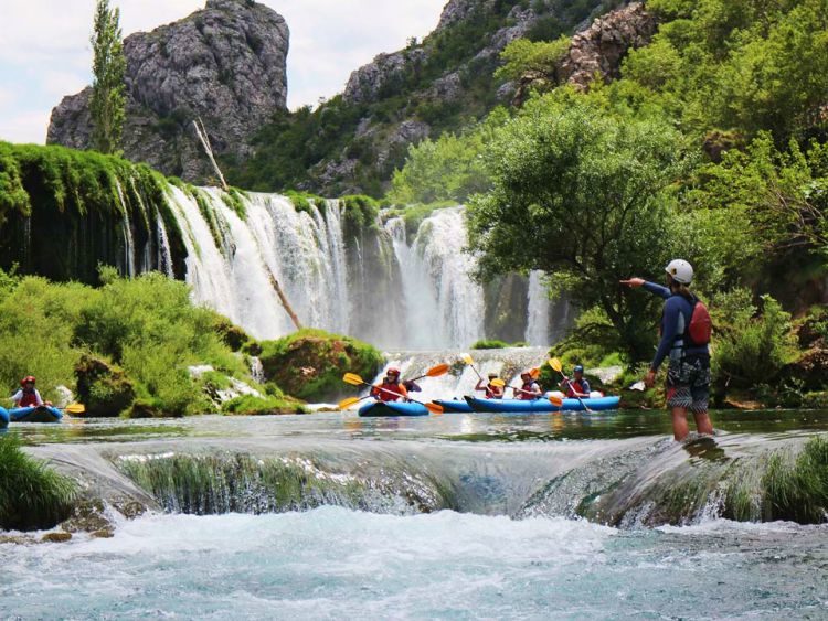 Kajaktocht Zrmanja Rivier Kaštel Žegarski Kroatië