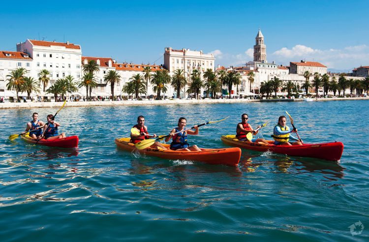 Zee kajakken Split Kroatië