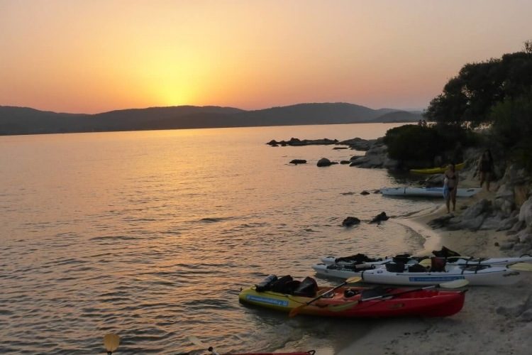 3 uur Zee Kajakken Zonsondergang Halkidiki Griekenland