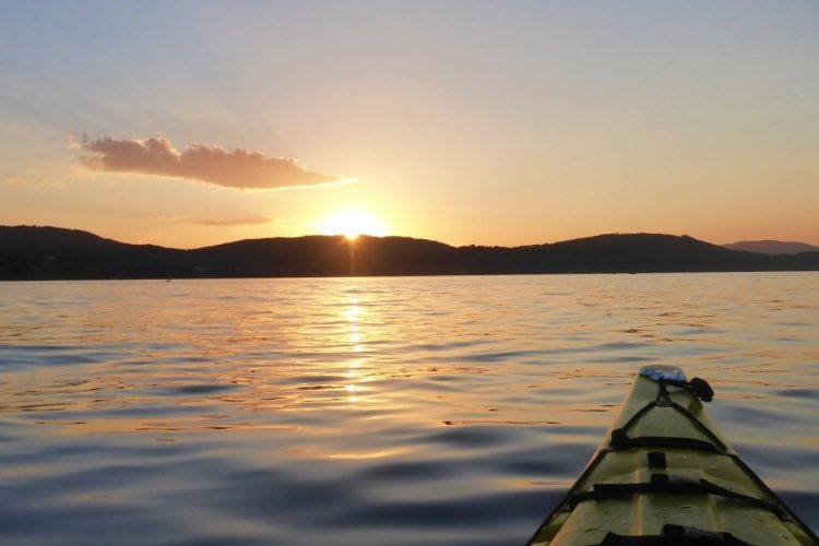 3 uur Zee Kajakken Zonsondergang Halkidiki Griekenland