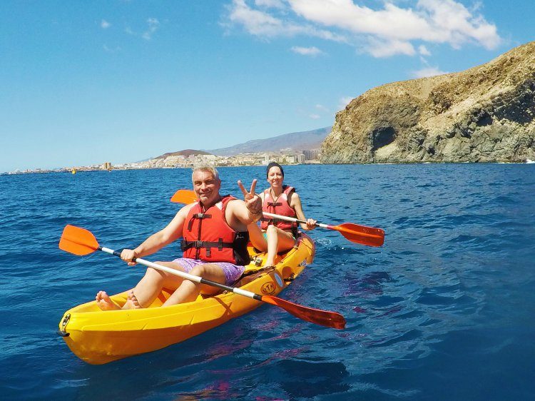 3 uur kajakken met dolfijnen Los Cristianos Tenerife