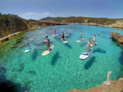 suppen met instructeur Ibiza Spanje
