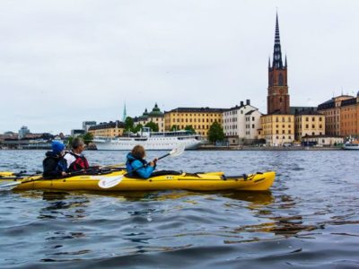 Een prachtige kajak tour in Stockholm.