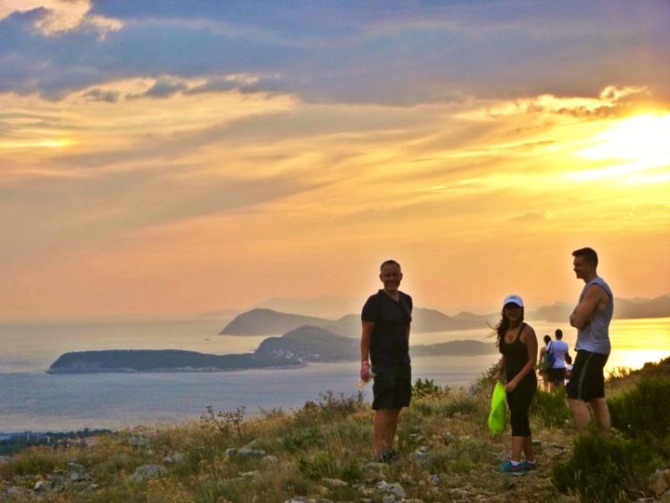 Hiken zonsondergang vanuit Dubrovnik