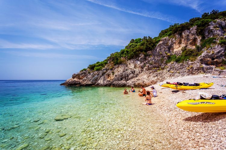 Hele dagtour kajakken bij Dugi Otok Zadar Kroatië