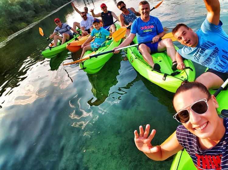 Kajakken Cetina rivier Sinj Kroatië1