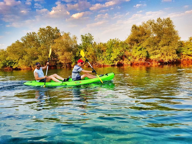 Kajakken Cetina rivier Sinj Kroatië1