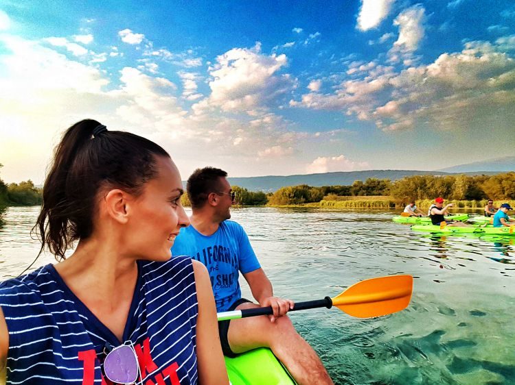 Kajakken Cetina rivier Sinj Kroatië1