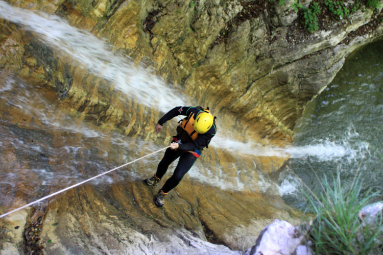Canyoning in de Sylvensteinsee vanuit Lenggries Beieren