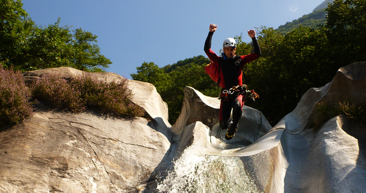 Canyoning nabij Comomeer Italië