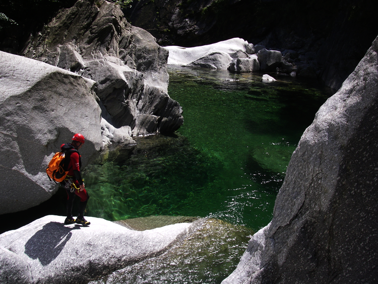 Canyoning nabij Comomeer Italië