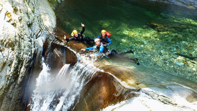 Canyoning nabij Comomeer Italië