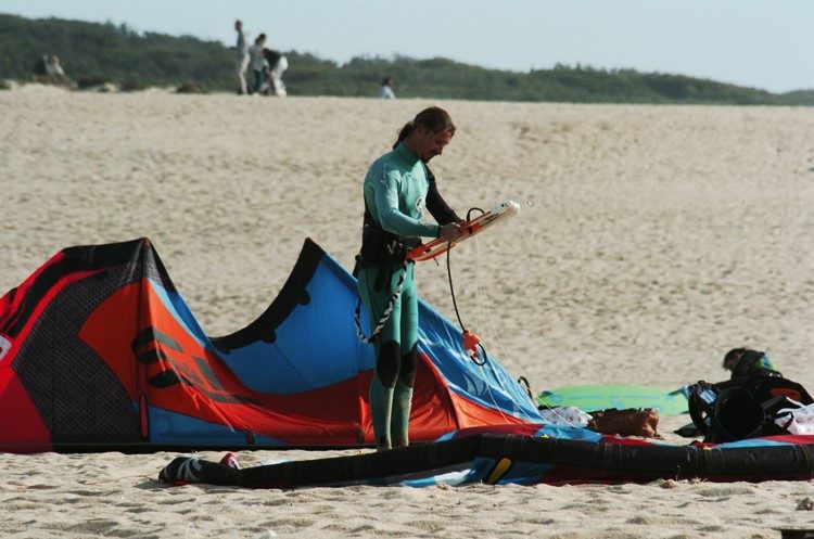 Kitesurfen Sesimbra nabij Lissabon Portugal
