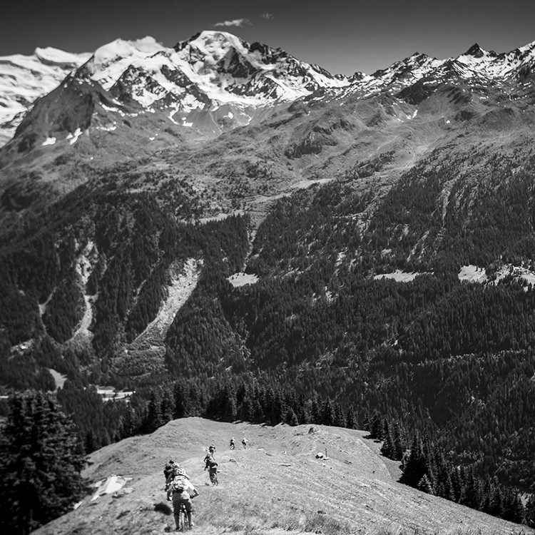 Mountainbiken door de Alpen vanuit Verbier Zwitserland