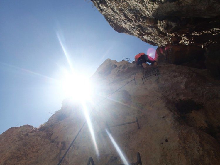 Via Ferrata Monte Albano nabij Tremosine Gardameer Italië