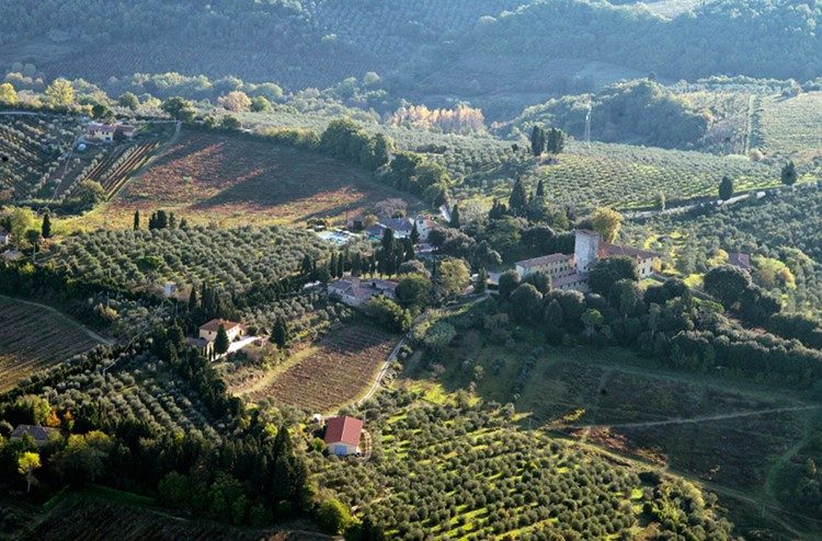 Wijnproeverij bij wijnhuis Tenuta Il Corno nabij Florence Italië