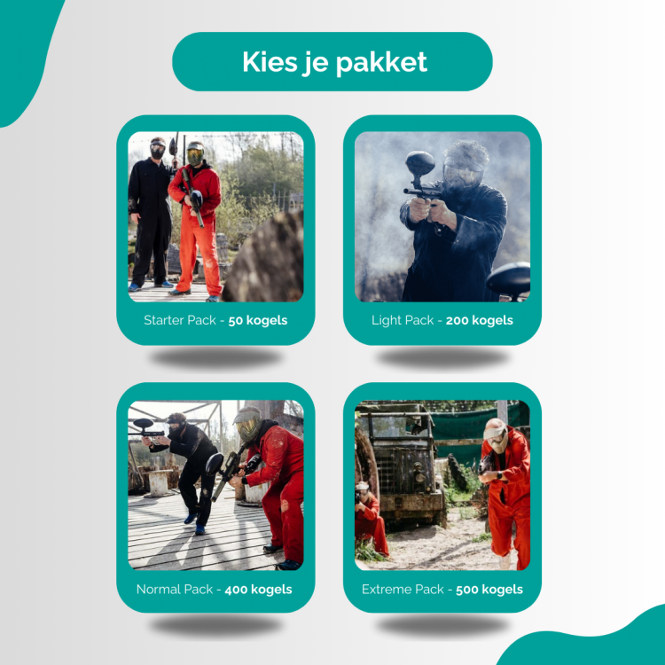 Kies je paintball pakket