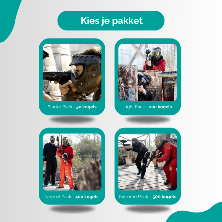 Kies je Paintball pakket