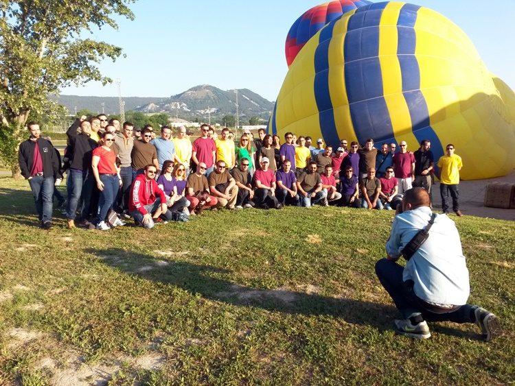 Luchtballonvaart nabij Barcelona