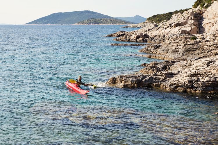 Zeekajakken 3 eilanden in de archipel van Zadar Kroatië