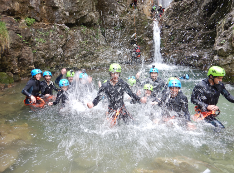 Familie Canyoning Rio Nero - Passo d'Ámpola nabij Gardameer Italië