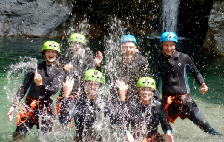 Familie Canyoning Rio Nero - Passo d'Ámpola nabij Gardameer Italië