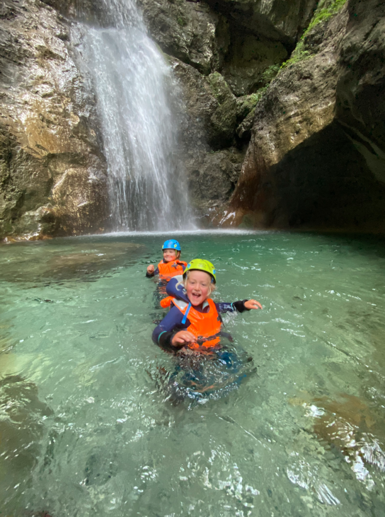 Familie Canyoning Rio Nero - Passo d'Ámpola nabij Gardameer Italië