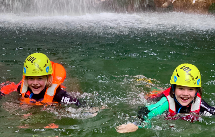 Familie Canyoning Rio Nero - Passo d'Ámpola nabij Gardameer Italië