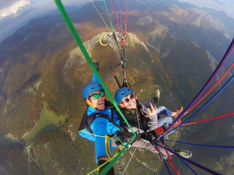 Paragliden tandemvlucht nabij Rome Italië