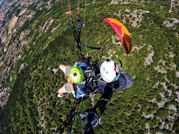 Paragliden tandemvlucht nabij Rome Italië