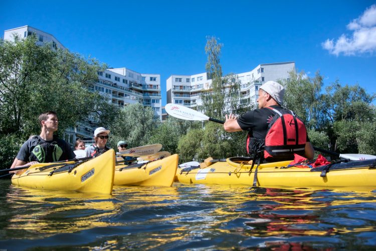 Zelfstandige Kajaktour door Stockholm