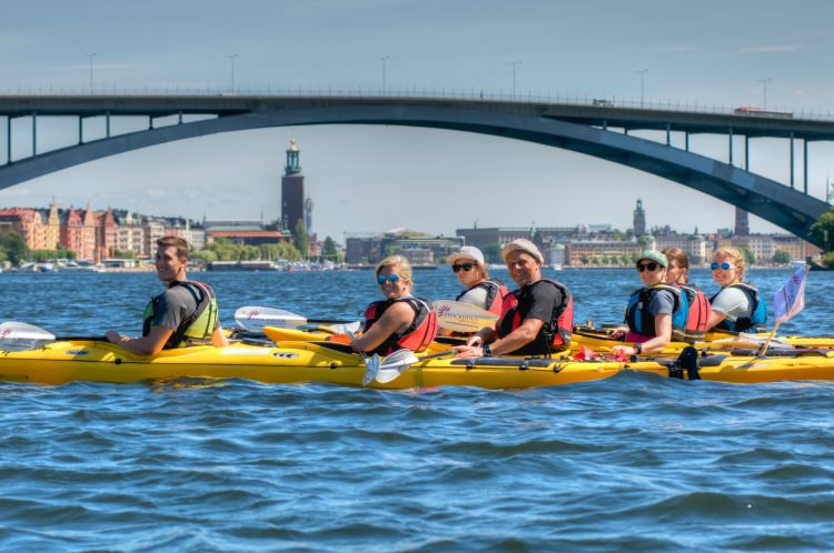 Zelfstandige Kajaktour door Stockholm