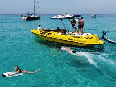 Watersports boat tour Ibiza