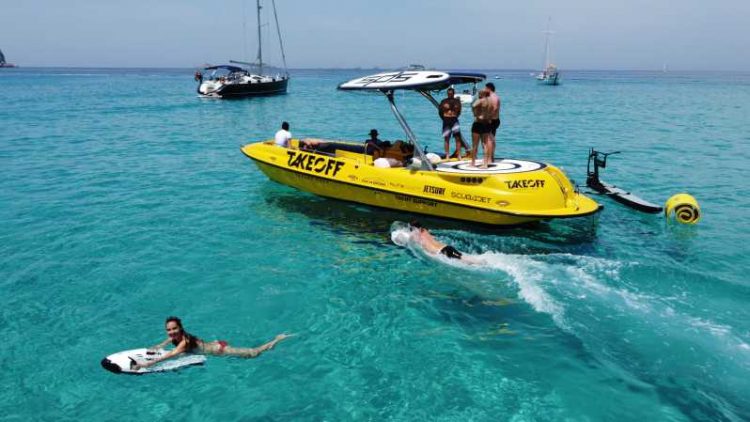 Watersports boat tour Ibiza